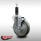 Service Caster 5'' SS Gray Poly Swivel 1'' Expanding Stem Caster with Brake SCC-SSEX20S514-PPUB-TLB-1 - alternate 3